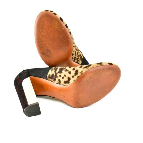 BRIAN ATWOOD: Multicolor, Leopard Print Calf Heels - Picture 9 of 10